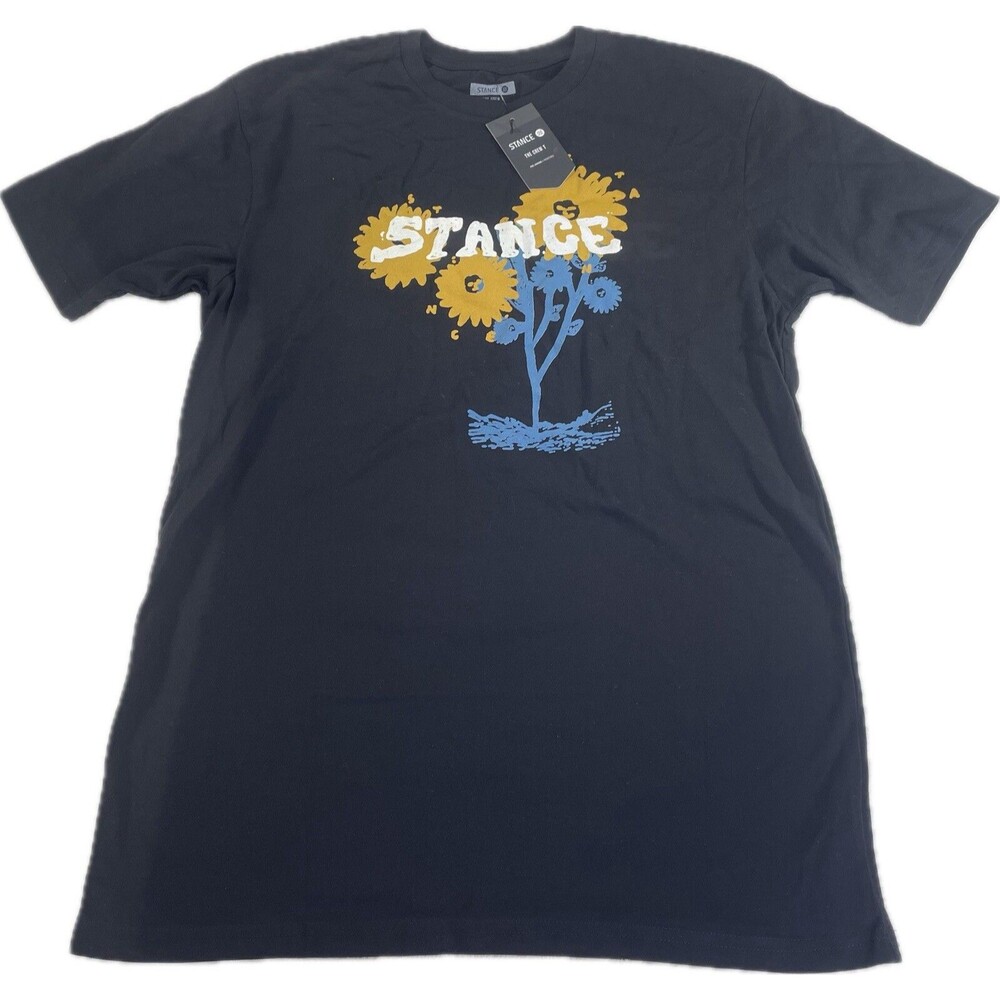 Stance Designer Mens Size Medium Graphic Street FLOWERS Logo Tee Shirt
